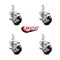 Service Caster 3 Inch Black Poly Wheel Swivel 7/8 Inch Square Stem Caster Set with Brake SCC SCC-SQ20S314-PPUB-BLK-TLB-78-4 - alternate 1